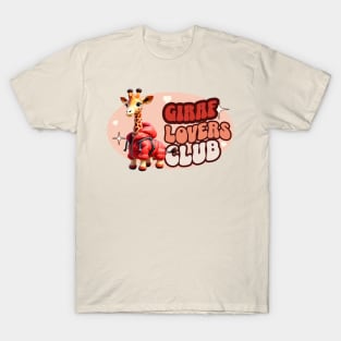 Cute Giraffe personified with red jacket Kids T-Shirt